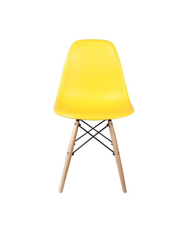 Стул обеденный EAMES DSW WX-503, пластик желтый